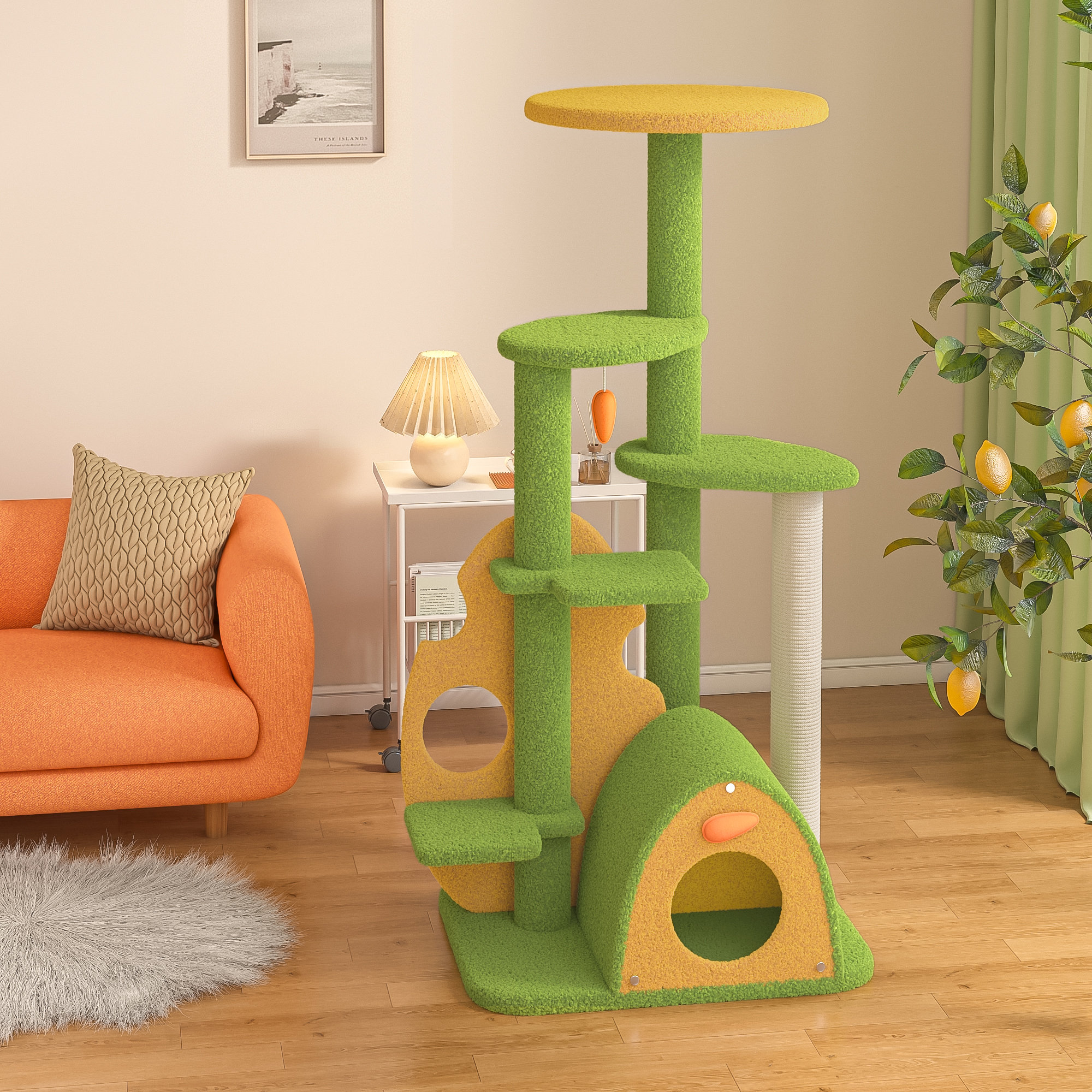 Tucker Murphy Pet™ Eleny Jungle World Cat Tree, 50" Large Cat Tower